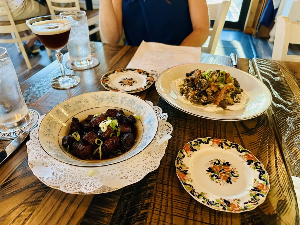 Betty Lous Restaurant Pork Belly and Jerk Cauliflower Pasadena MD