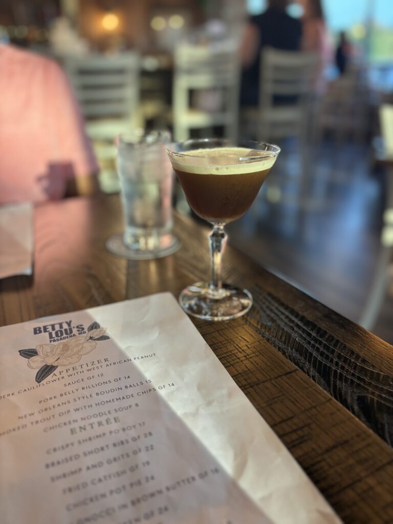 Betty Lous Restaurant Espresso Martini Pasadena MD