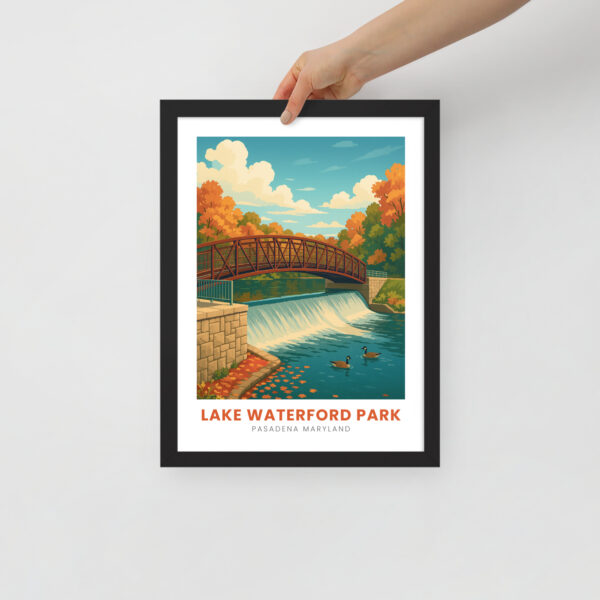 Lake Waterford Park Framed Poster - Image 3